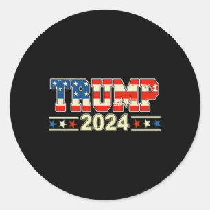 Funny Qr President Trump Dance Code (on Byck) 2 Classic Round Sticker