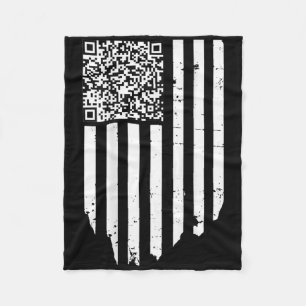 Funny Qr Scan Code President Trump 4547 Trump Danc Fleece Blanket