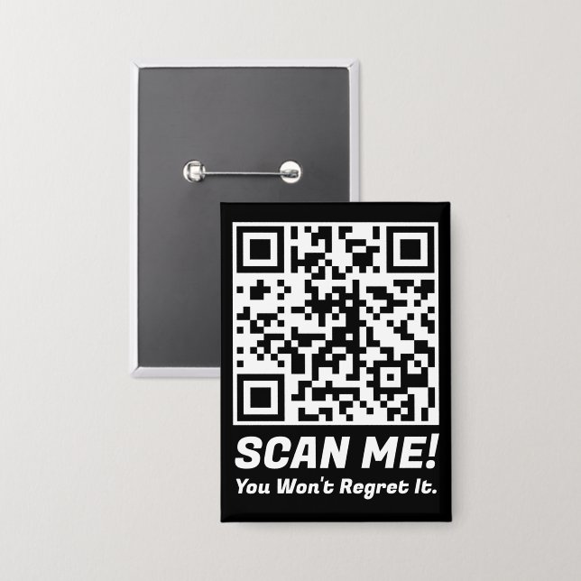 Funny QR Scan Me! Funny Regret Joke  (Front/Back)