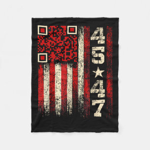 Funny Qr Scan Me President Trump 4547 Trump Dancin Fleece Blanket