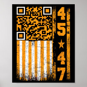Funny Qr Scan Me President Trump 4547 Trump Dancin Poster