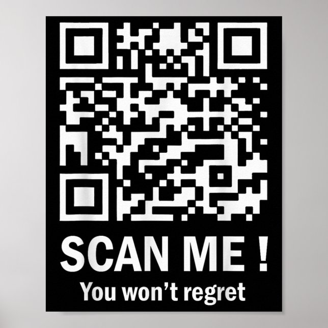 Funny Qr Scan Me President Trump 45_47 Trump Poster (Front)