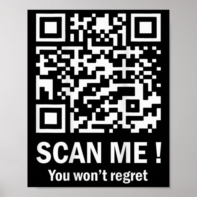 Funny Qr Scan Me Trump 4547 Tee Trump Dancing Code Poster (Front)