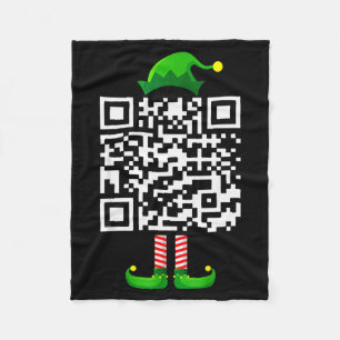 Funny Qr Trump 45_47 Elf Trump Dancing Code Elf Ch Fleece Blanket