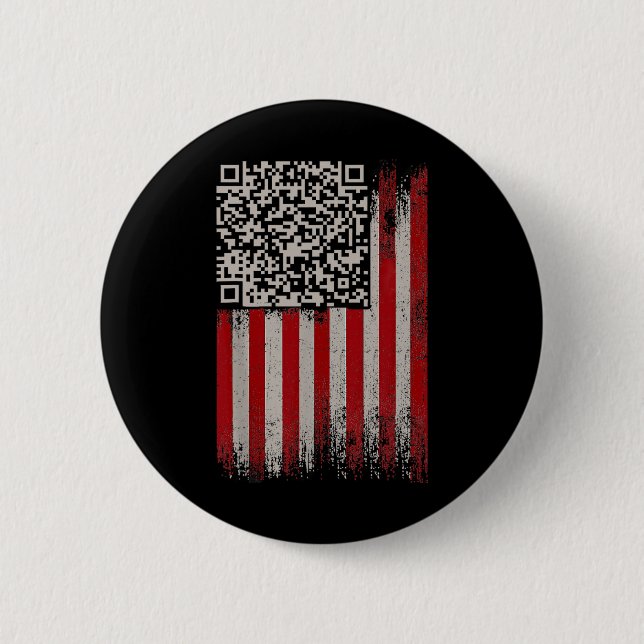 Funny Qr Trump Dancing Dance Code  6 Cm Round Badge (Front)