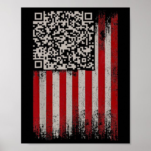 Funny Qr Trump Dancing Dance Code  Poster (Front)