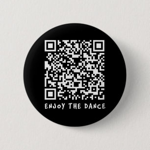 Funny Qr Trump Dancing Interactive Code _1 6 Cm Round Badge