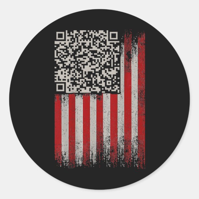 Funny Qr Trumps Dancing Dance Code  Classic Round Sticker (Front)