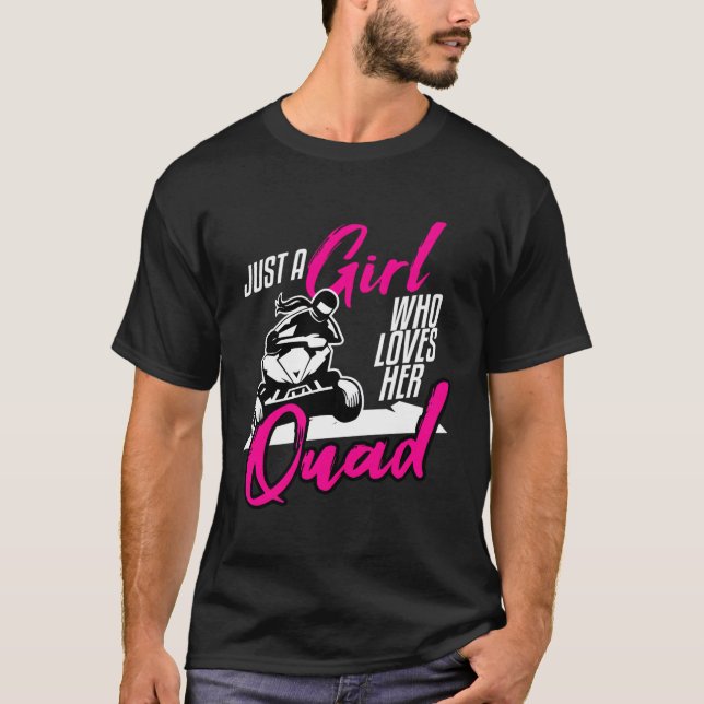 Funny Quad Atv Girl Four Wheeler Ride Dirty Women  T-Shirt (Front)