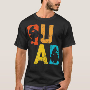 Funny Quad Retro Quad Riding Four Wheeler ATV for  T-Shirt