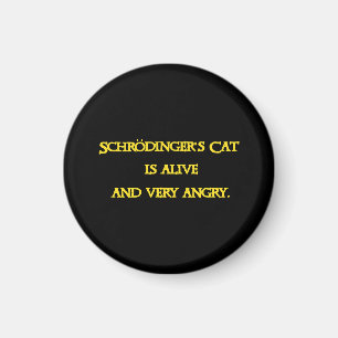 Funny Quantum Dilemma - Schrödinger’s Cat is Angry Magnet