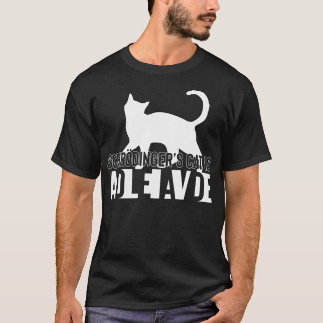 Funny Quantum Physics Gift Science Teacher Cat T-Shirt (Front)