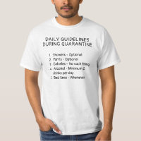 Funny Quarantine Daily Guidelines T-Shirt