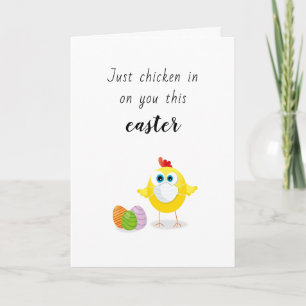 funny quarantine Easter eggs chicken/hens pun Card