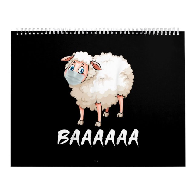 Funny Quarantine | Mask Sheep Trendy Gifts Calendar (Cover)