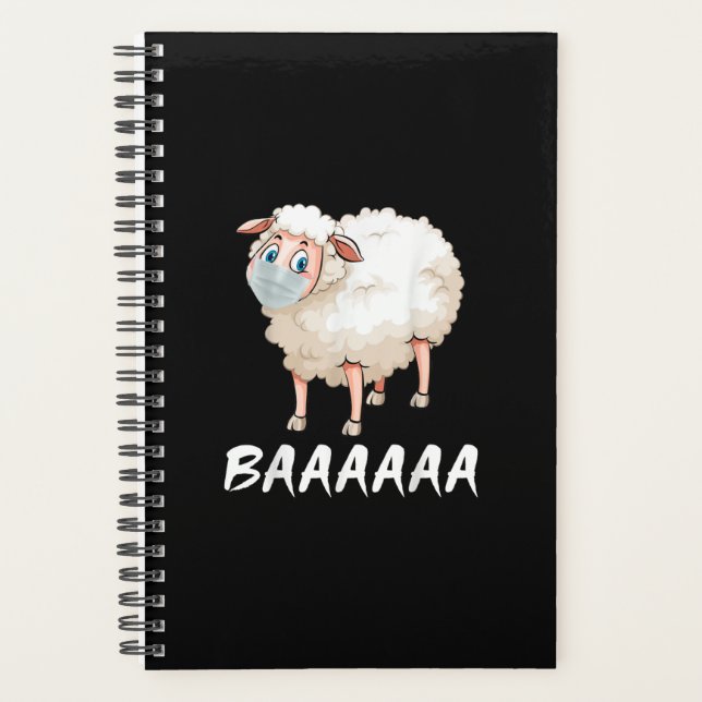 Funny Quarantine | Mask Sheep Trendy Gifts Planner (Front)