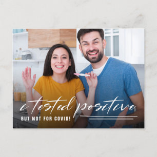 Funny Quarantine Photo Pregnancy Announcement Postcard