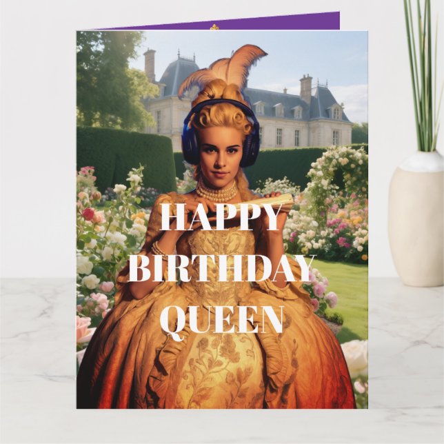 Funny Queen Birthday Card (Front)