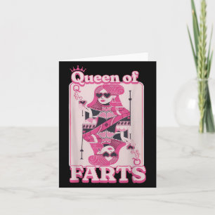 Funny Queen Of Farts Embarring Joke Adult Humour W Card