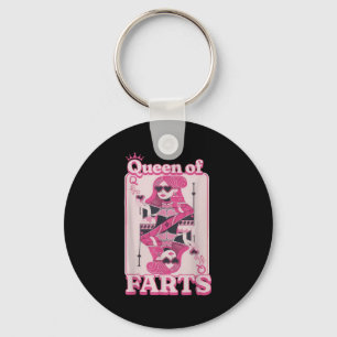 Funny Queen Of Farts Embarring Joke Adult Humour W Key Ring