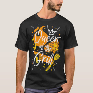 Funny Queen Of The Grill Grilling Stuffs Cooking M T-Shirt