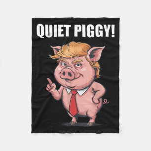 Funny Quiet Ggy  Fleece Blanket
