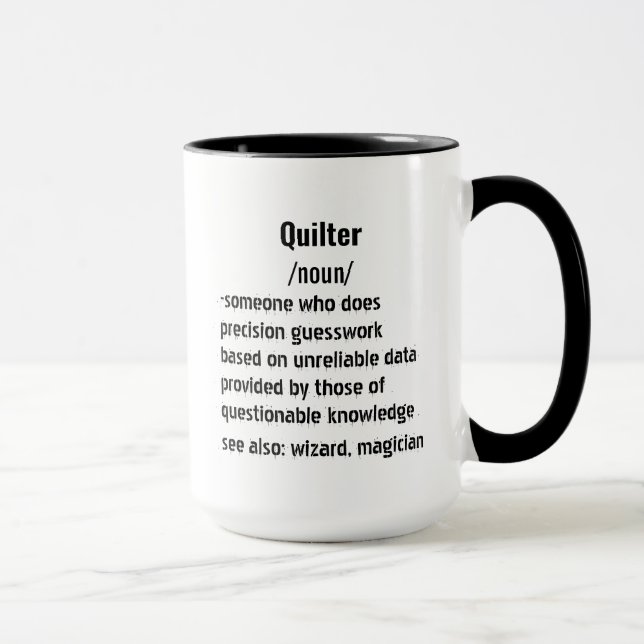 funny Quilter Definition gifts for men women Mug (Right)
