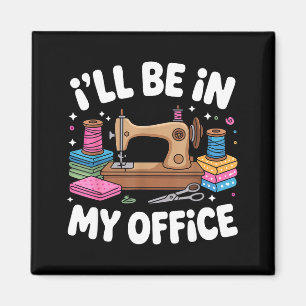 Funny Quilting Art For Men Women Cat Quilt Sewing  Magnet