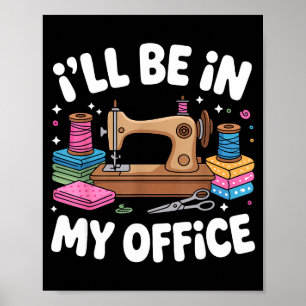 Funny Quilting Art For Men Women Cat Quilt Sewing  Poster