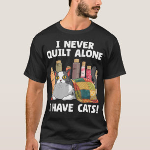 Funny Quilting Art For Men Women Cat Quilt Sewing T-Shirt