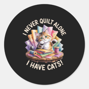 Funny Quilting Art For Men Women Quilt Lover Sewin Classic Round Sticker