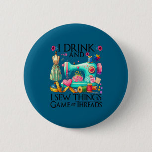 Funny quilting art for women quilting sewing lover 6 cm round badge