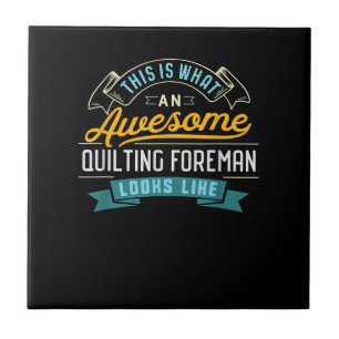 Funny Quilting Eman Awesome Job Occupation Ceramic Tile