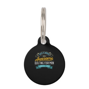 Funny Quilting Eman Awesome Job Occupation Pet Tag