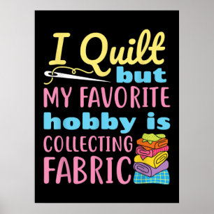Funny Quilting I Quilt But My Hobby Is Collecting Poster