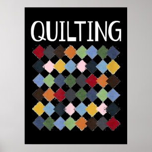 Funny Quilting Lovers Birthday Gifts Quilting Poster