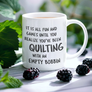 Funny Quilting Problems Quote for Quilters Coffee  Mug
