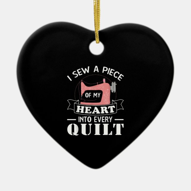 Funny Quilting Quilters Gifts Ceramic Ornament (Front)