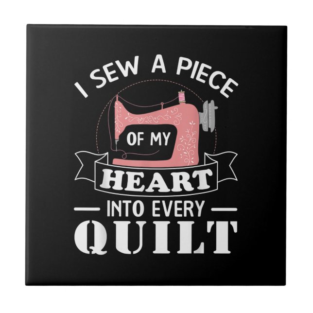Funny Quilting Quilters Gifts Ceramic Tile (Front)