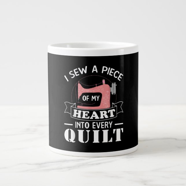 Funny Quilting Quilters Gifts Large Coffee Mug (Front)
