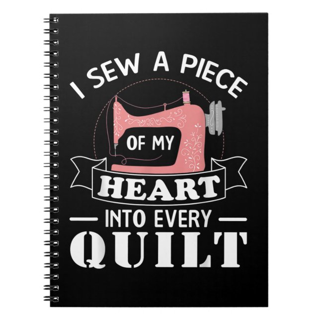 Funny Quilting Quilters Gifts Notebook (Front)
