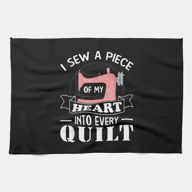 Funny Quilting Quilters Gifts Tea Towel (Horizontal)