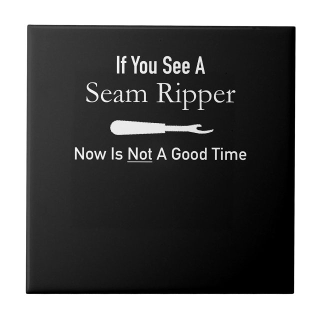 Funny Quilting Seamstress Gift Idea Quilting Ceramic Tile (Front)