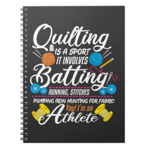 Funny Quilting Sewing Gift Quilter and Sewer Yarn Notebook