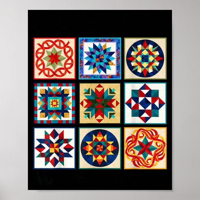 Funny Quilting Sewing Make A Quilt Patterns Quilte Poster (Front)