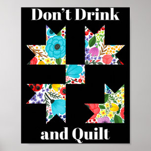 Funny Quilting Sewing Quilt Quilter Gift  Poster