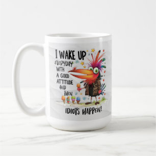 Funny Quirky Bird Coffee Mug – Idiots Happen