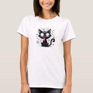 Funny quirky black cat T-Shirt