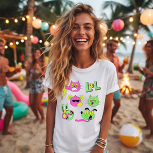 Funny quirky cartoon characters Tri-Blend shirt