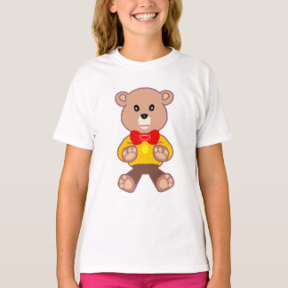 Funny Quirky Cute Bowtie Bear on T-Shirt